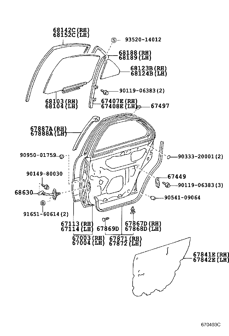 Exploded illustration 670403C
