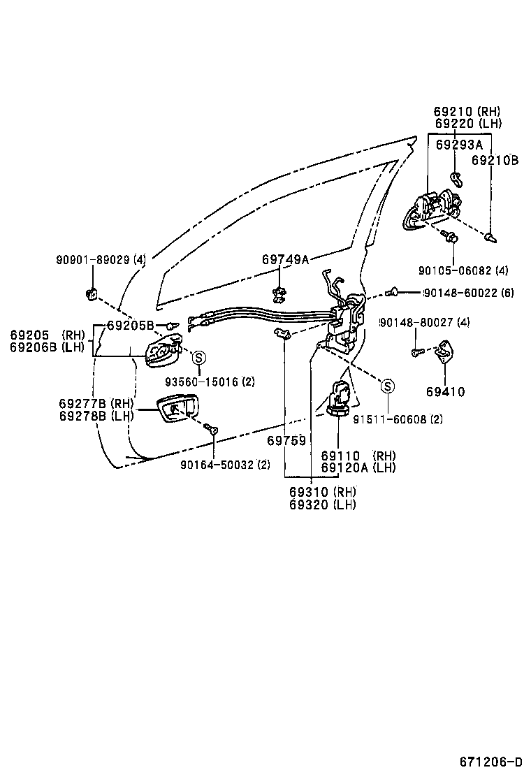 Exploded illustration 671206D