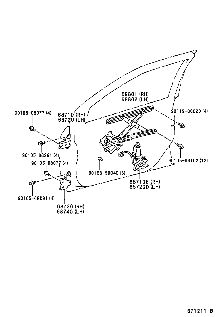 Exploded illustration 671211B