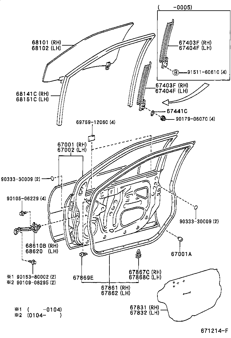 Exploded illustration 671214F