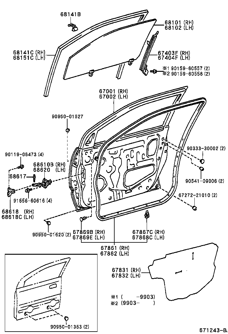 Exploded illustration 671243B