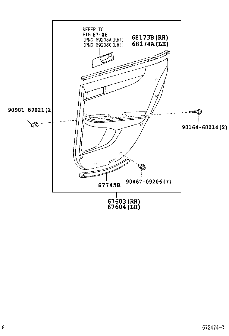Exploded illustration 672474C