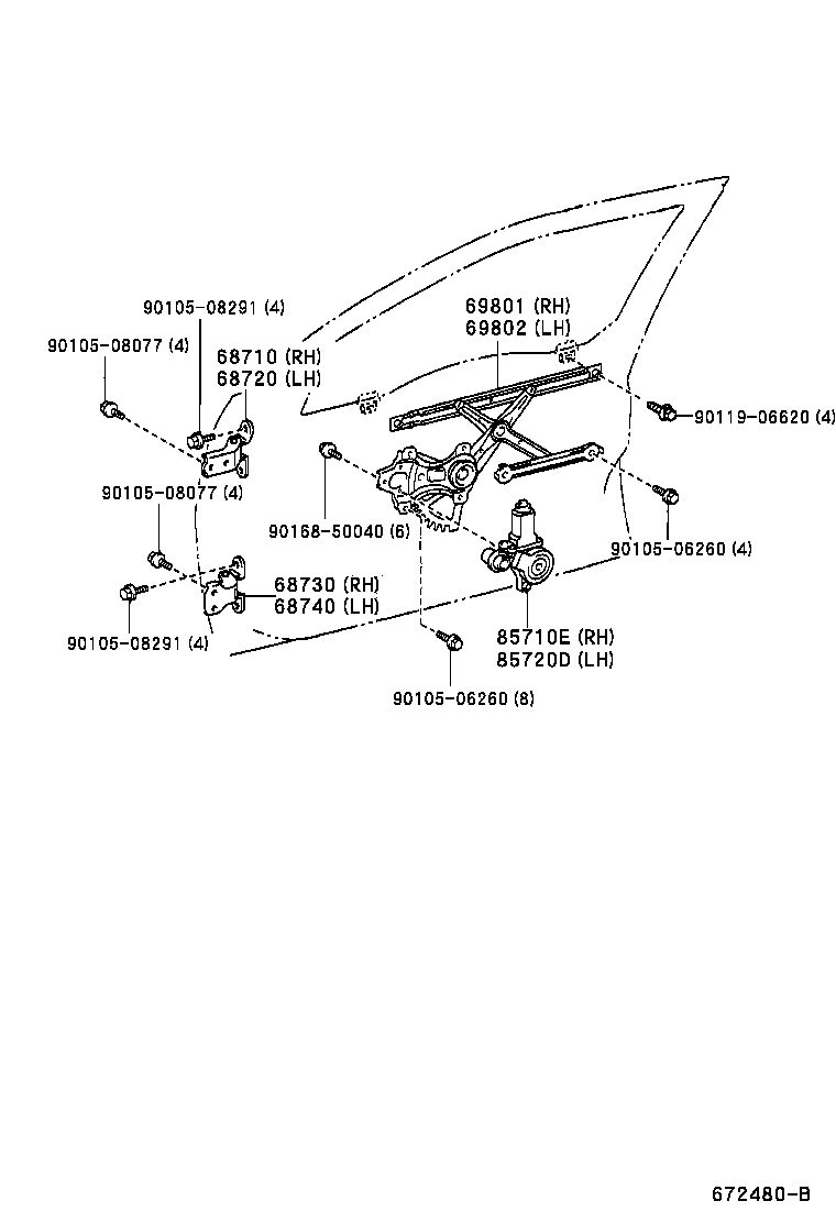 Exploded illustration 672480B