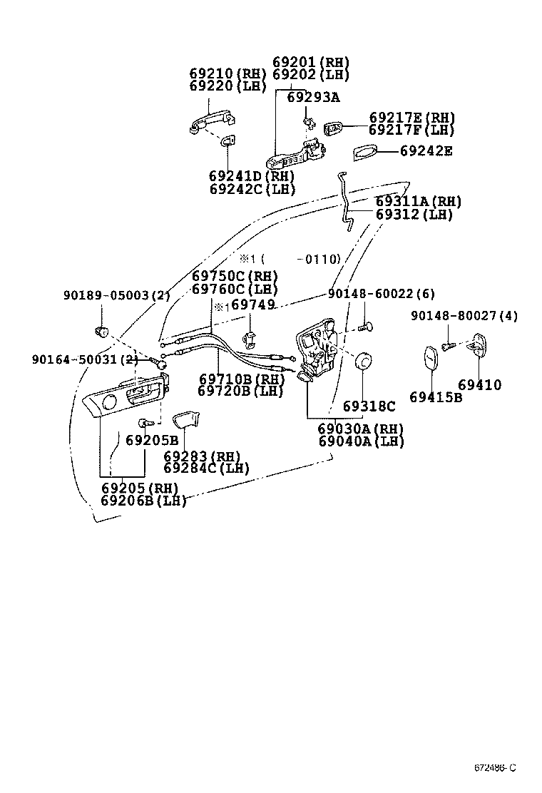 Exploded illustration 672486C