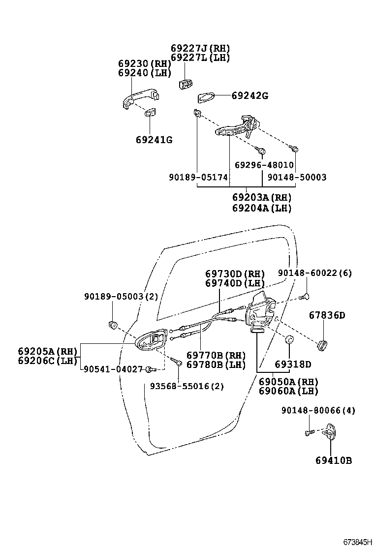 Exploded illustration 673845H