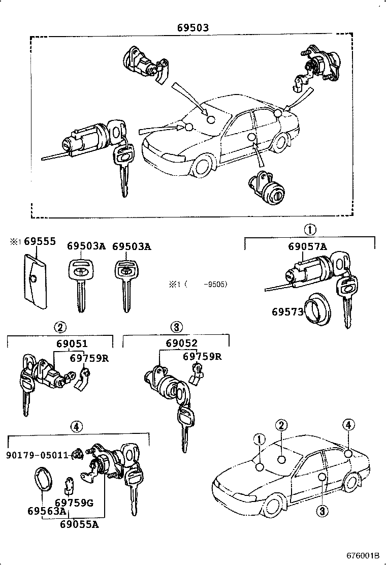 Exploded illustration 676001B