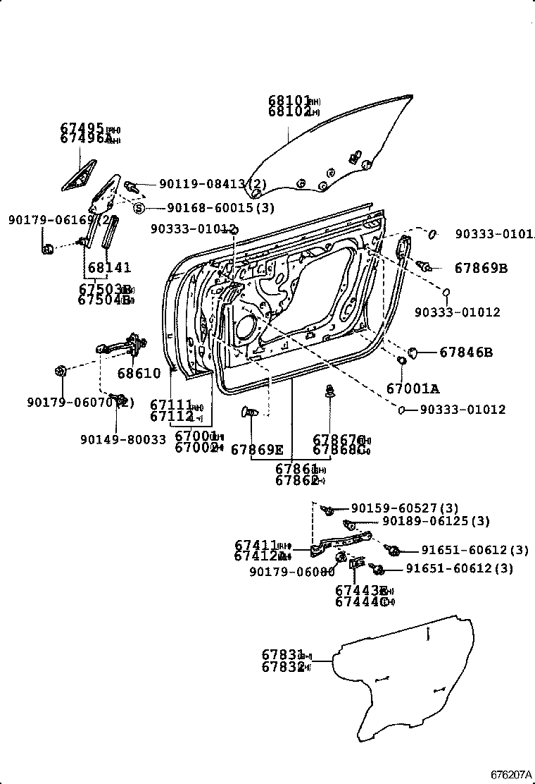 Exploded illustration 676207A