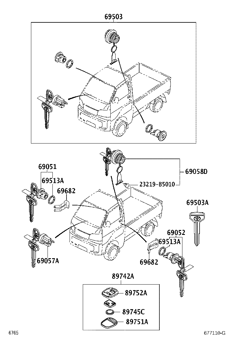 Exploded illustration 677110G