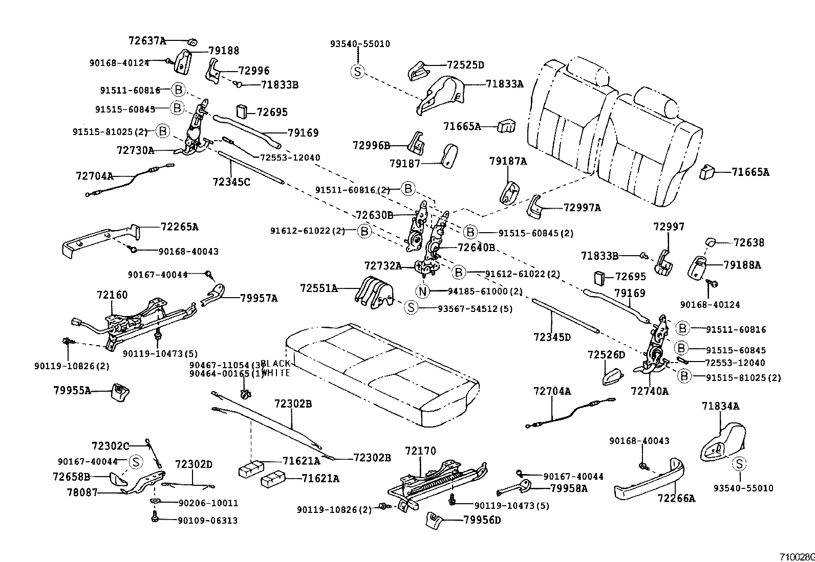 Exploded illustration 710028G