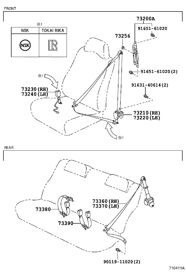 Exploded illustration 710411A