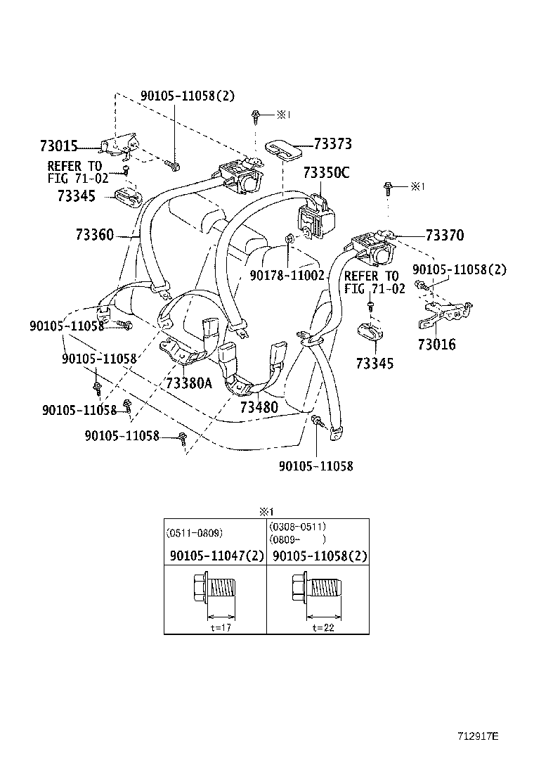 Exploded illustration 712917E