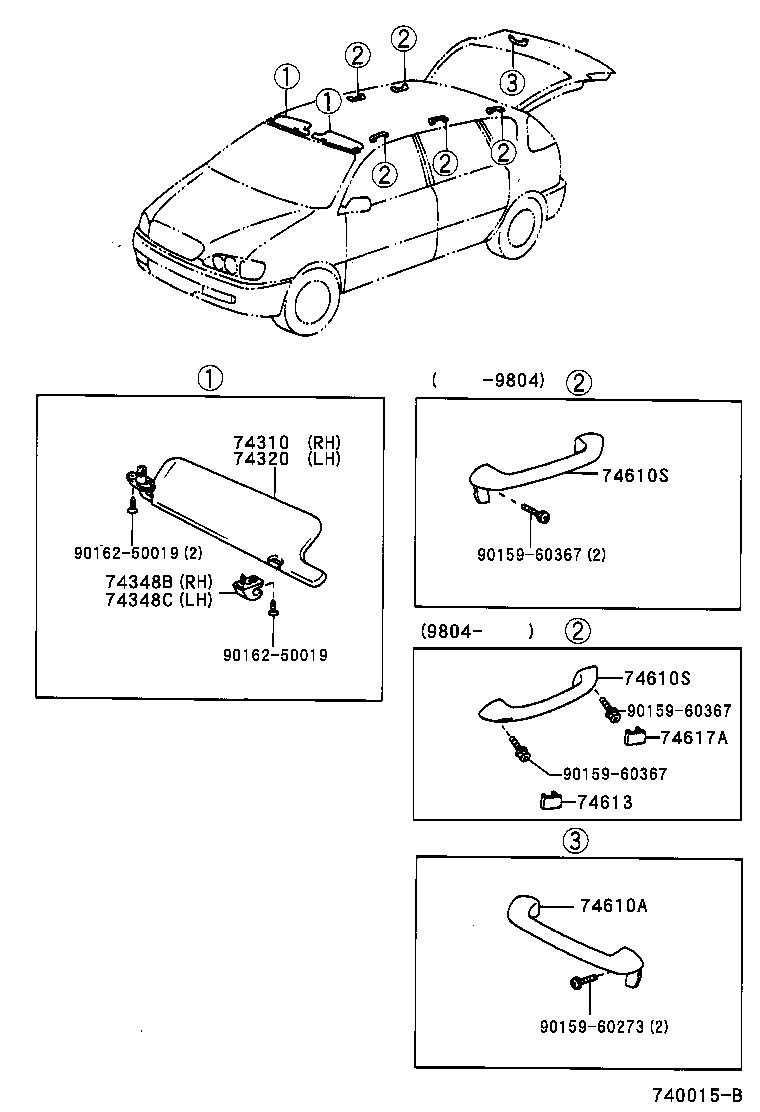 Exploded illustration 740015B