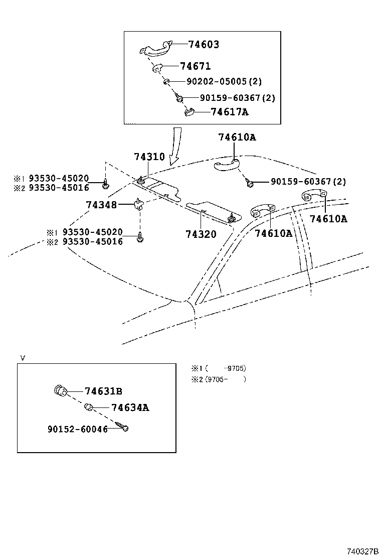 Exploded illustration 740327B