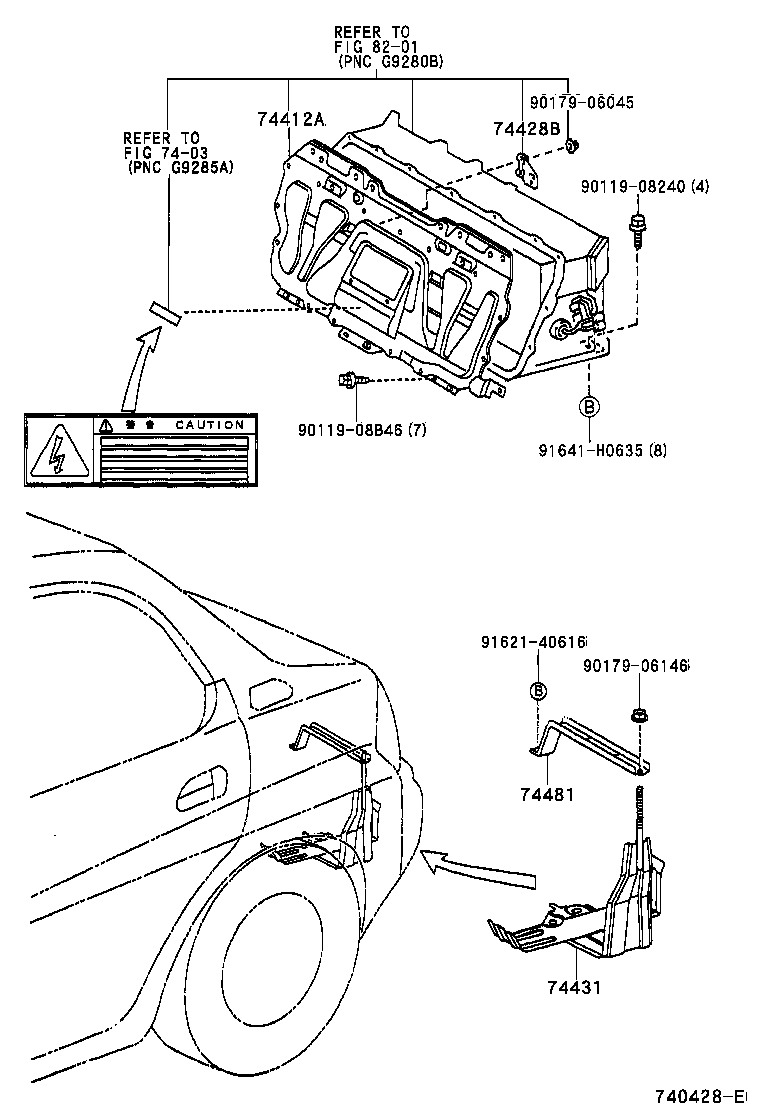 Exploded illustration 740428E