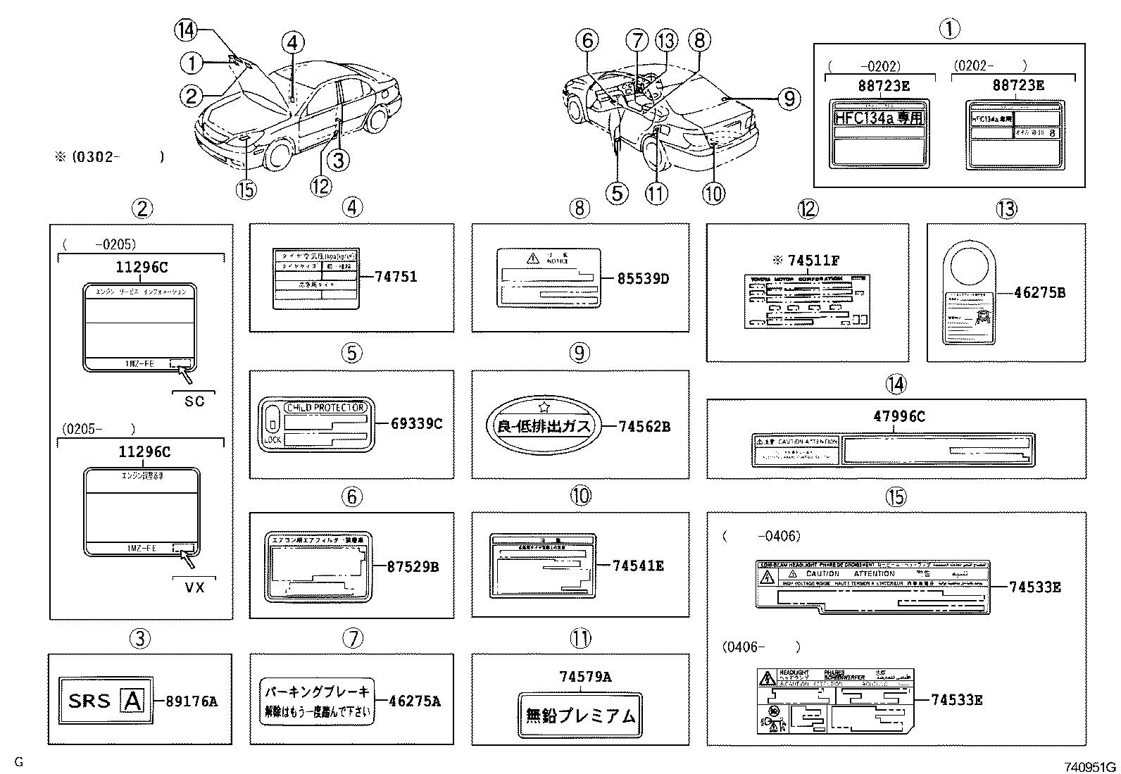 Exploded illustration 740951G