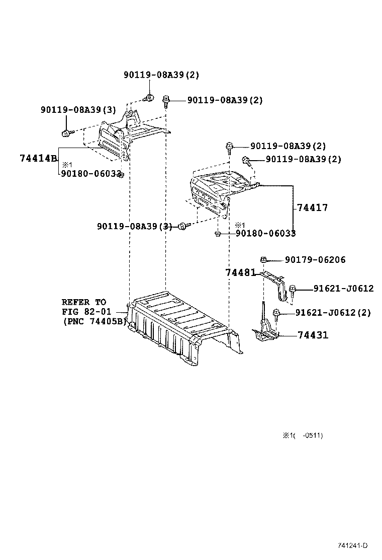 Exploded illustration 741241D