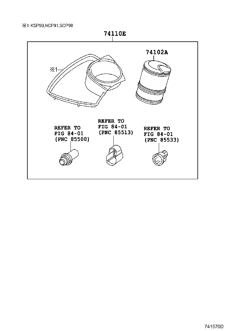 Exploded illustration 741570D