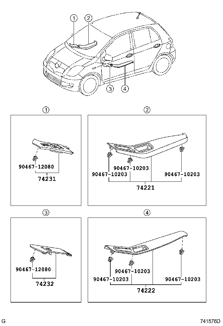 Exploded illustration 741576D