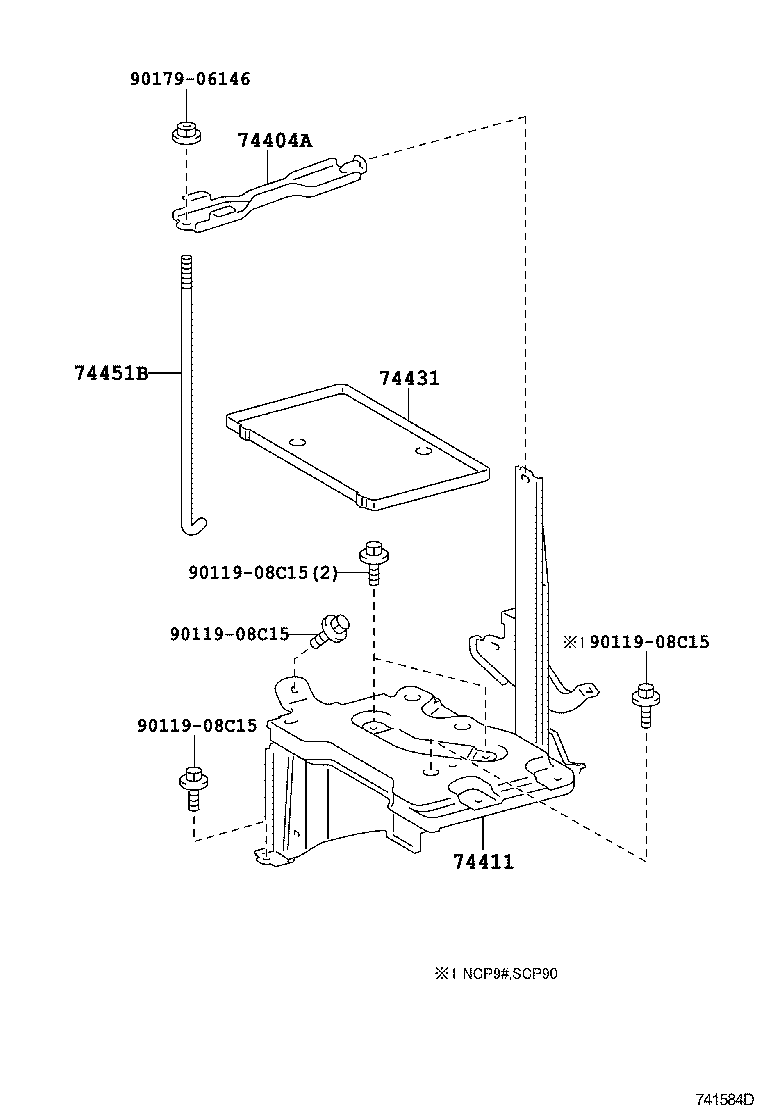 Exploded illustration 741584D