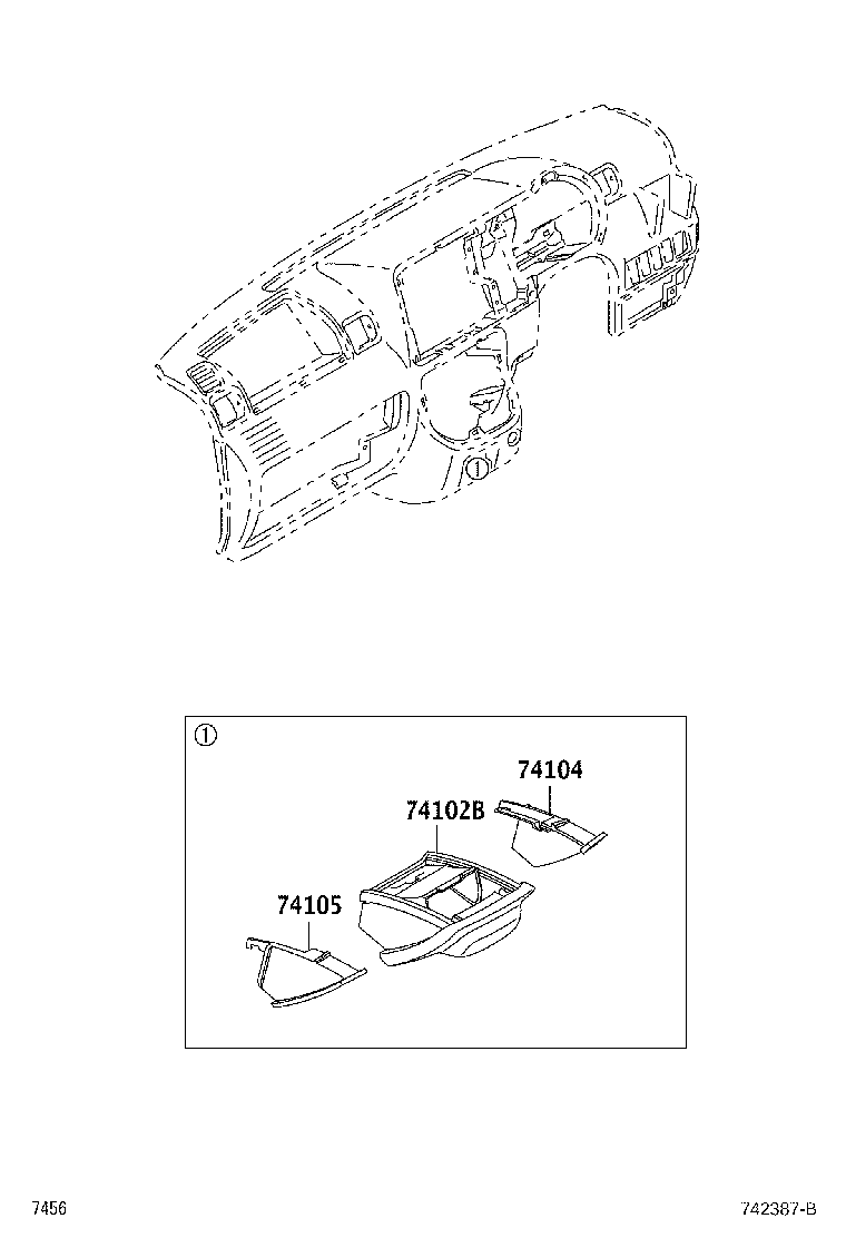 Exploded illustration 742387B