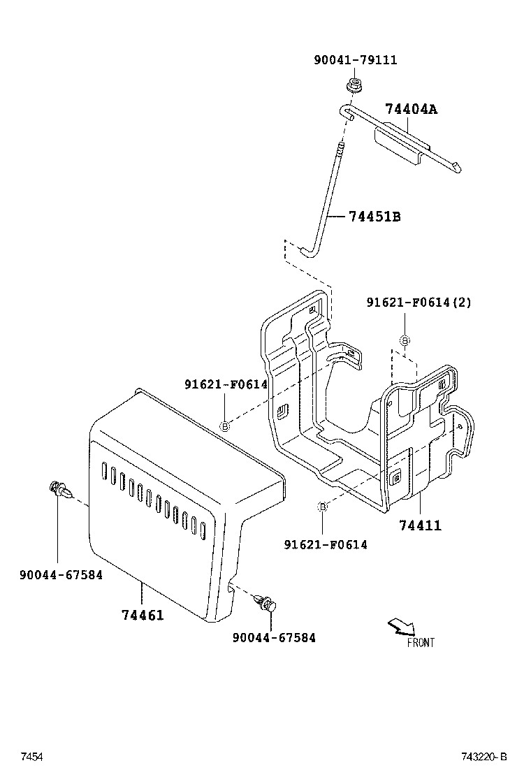 Exploded illustration 743220B