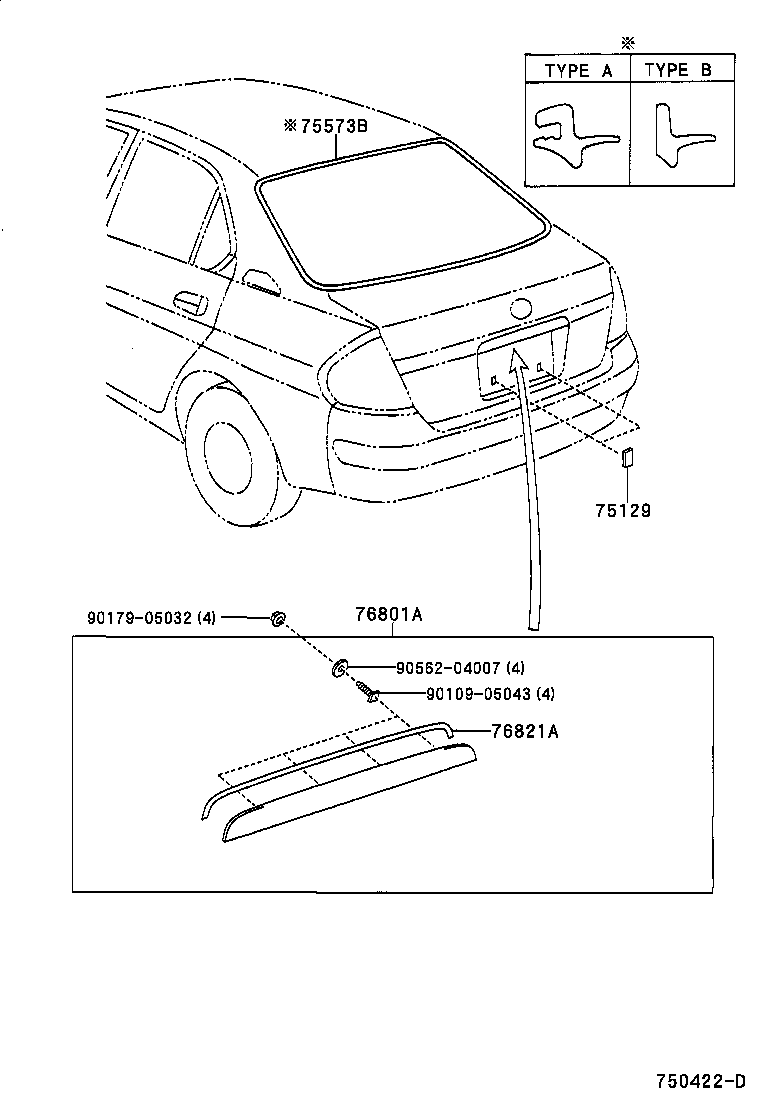 Exploded illustration 750422D