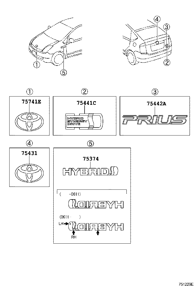 Exploded illustration 751229E