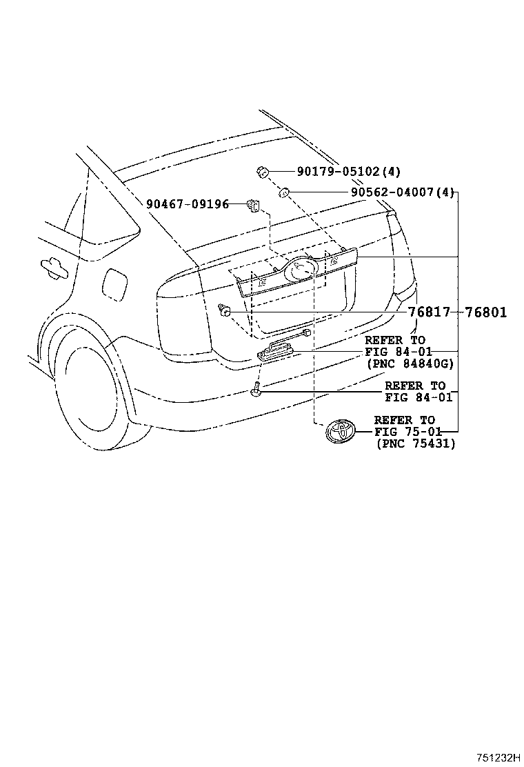 Exploded illustration 751232H