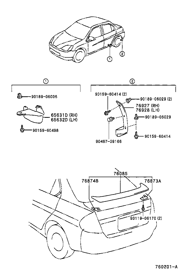 Exploded illustration 760201A