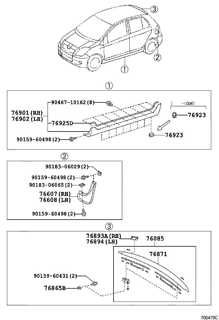 Exploded illustration 760478C