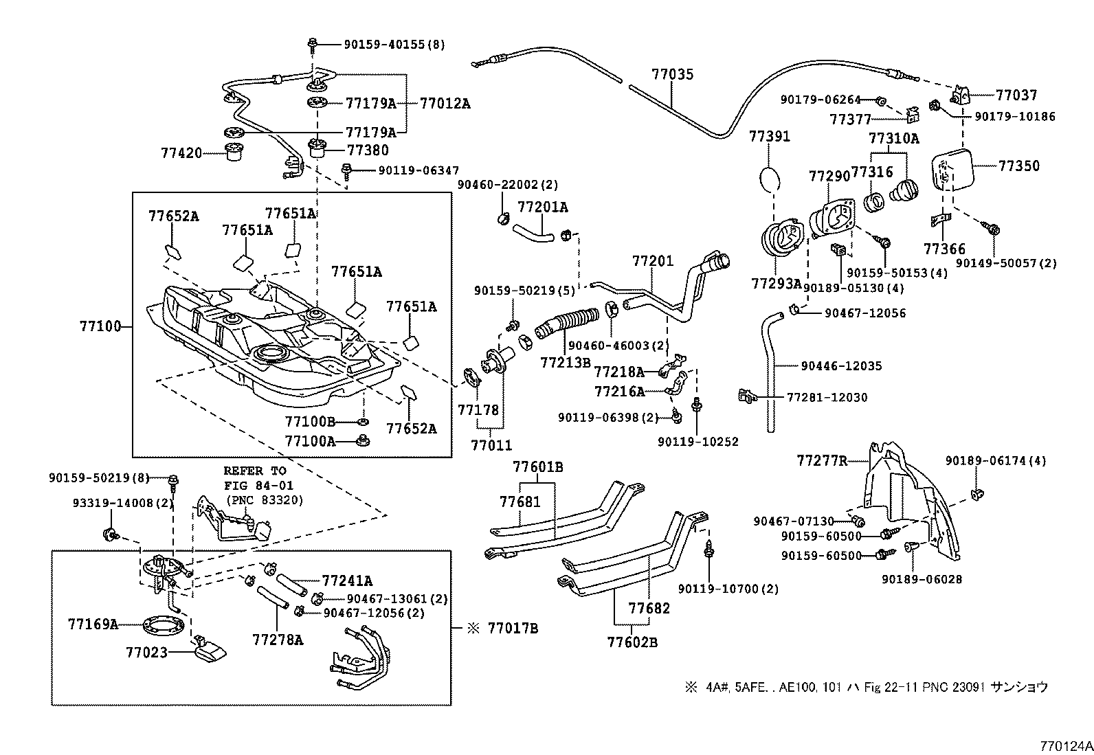 Exploded illustration 770124A