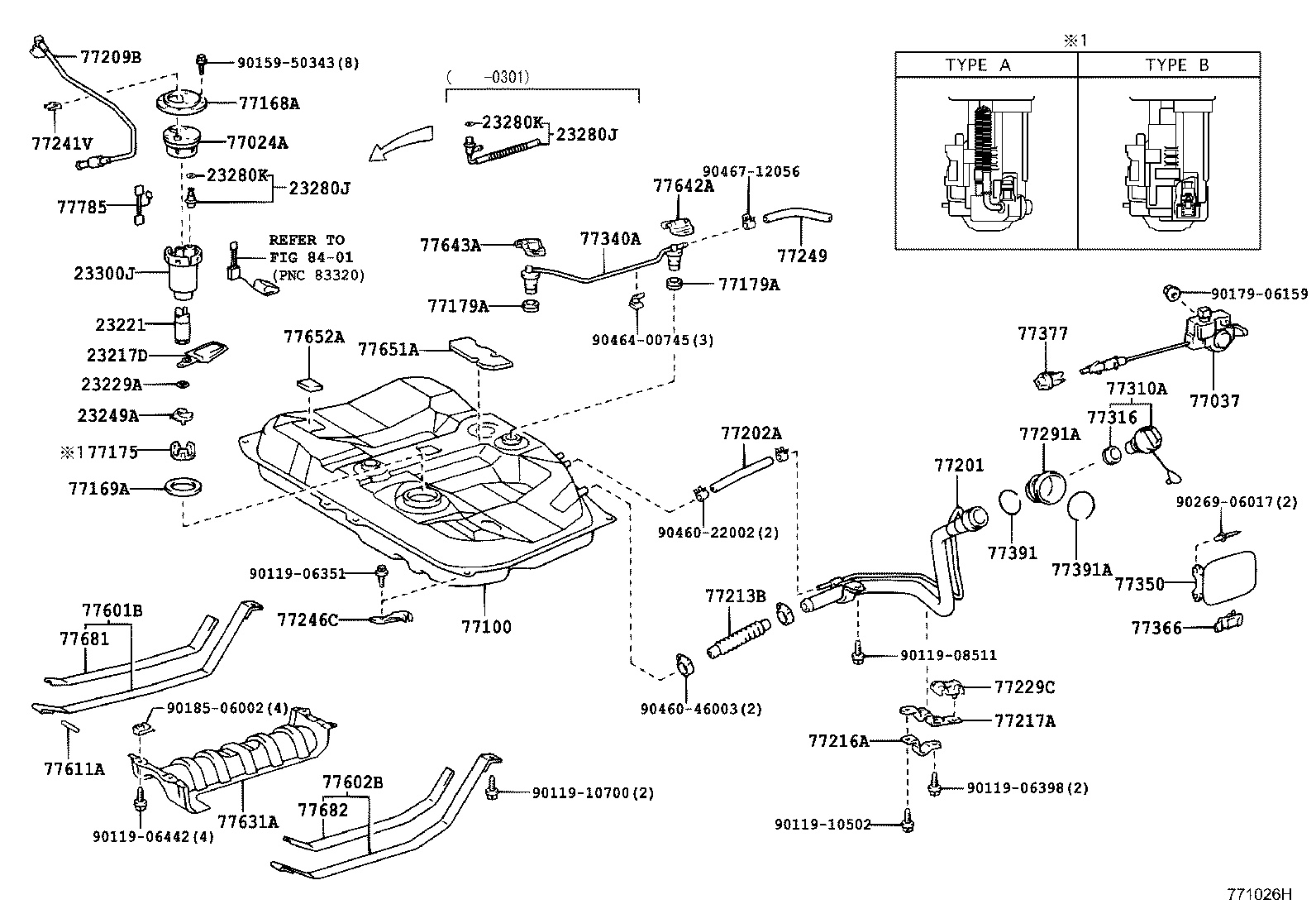 Exploded illustration 771026H