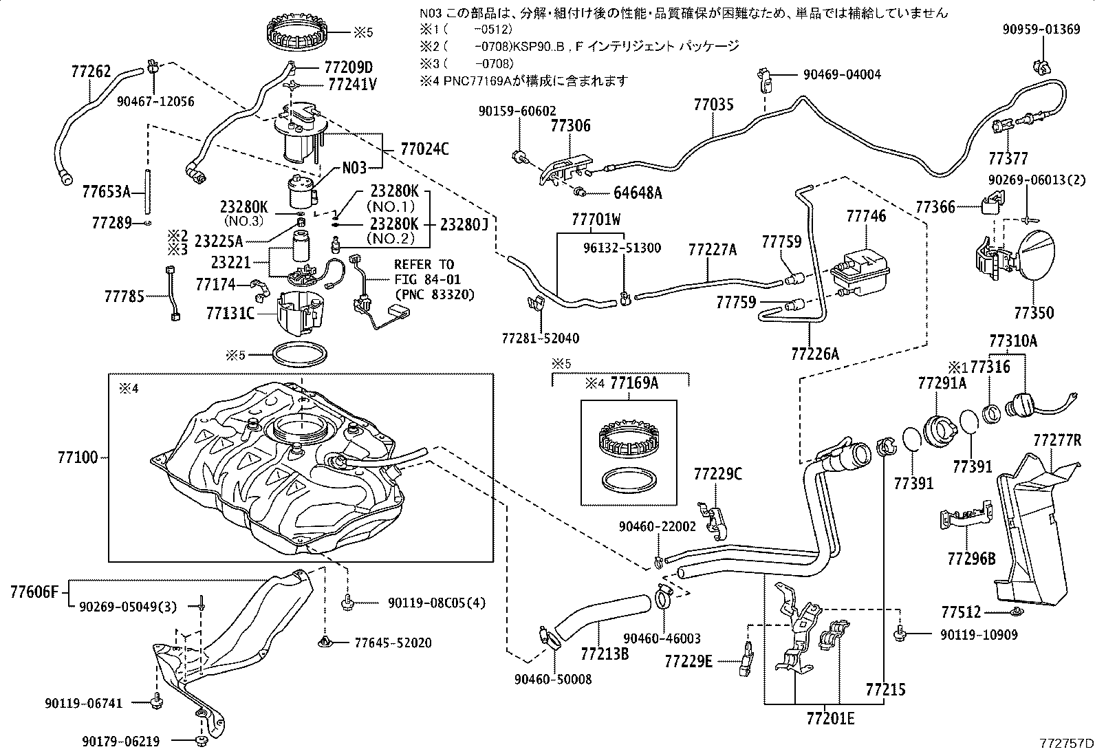 Exploded illustration 772757D