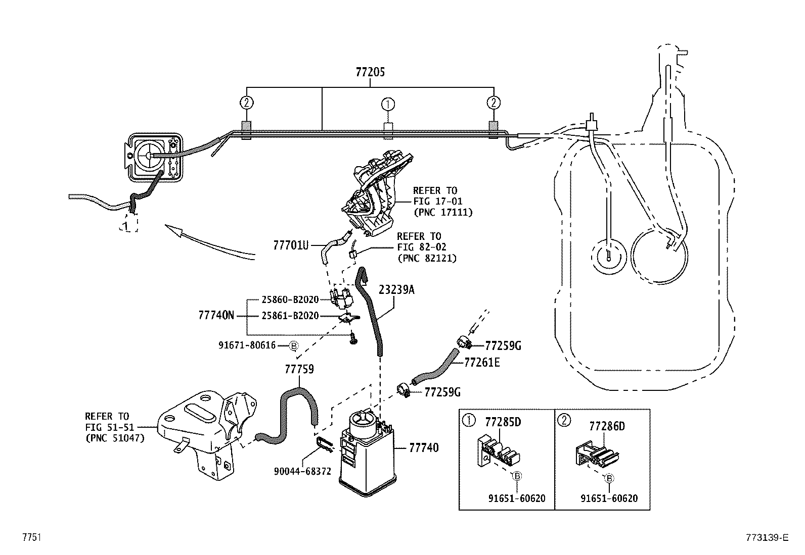 Exploded illustration 773139E