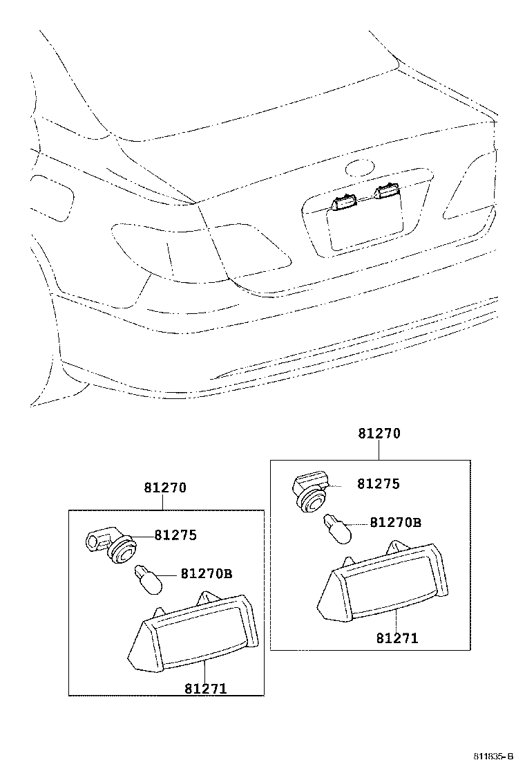 Exploded illustration 811835B