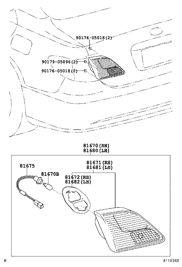Exploded illustration 811836B