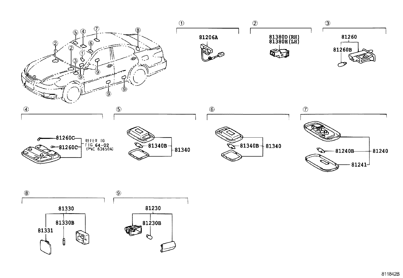 Exploded illustration 811842B