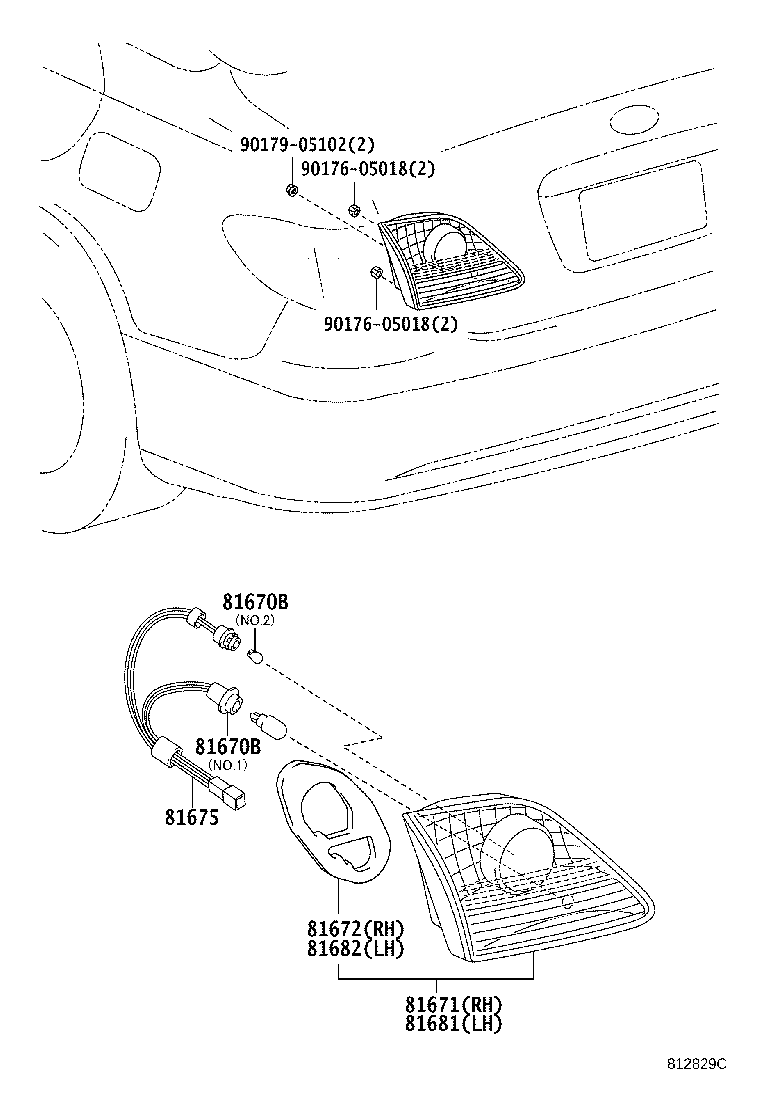Exploded illustration 812829C
