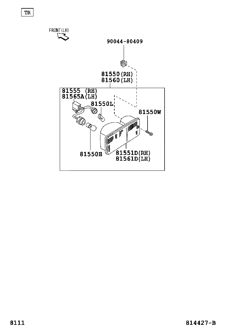 Exploded illustration 814427B