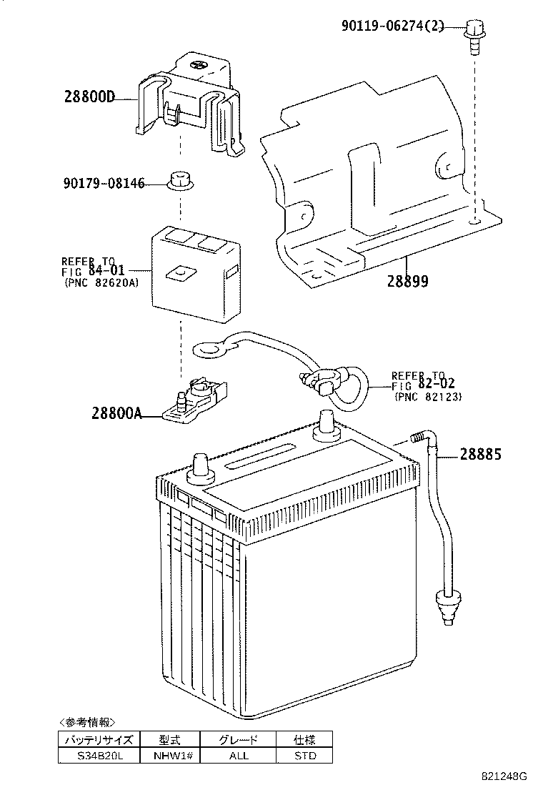 Exploded illustration 821248G