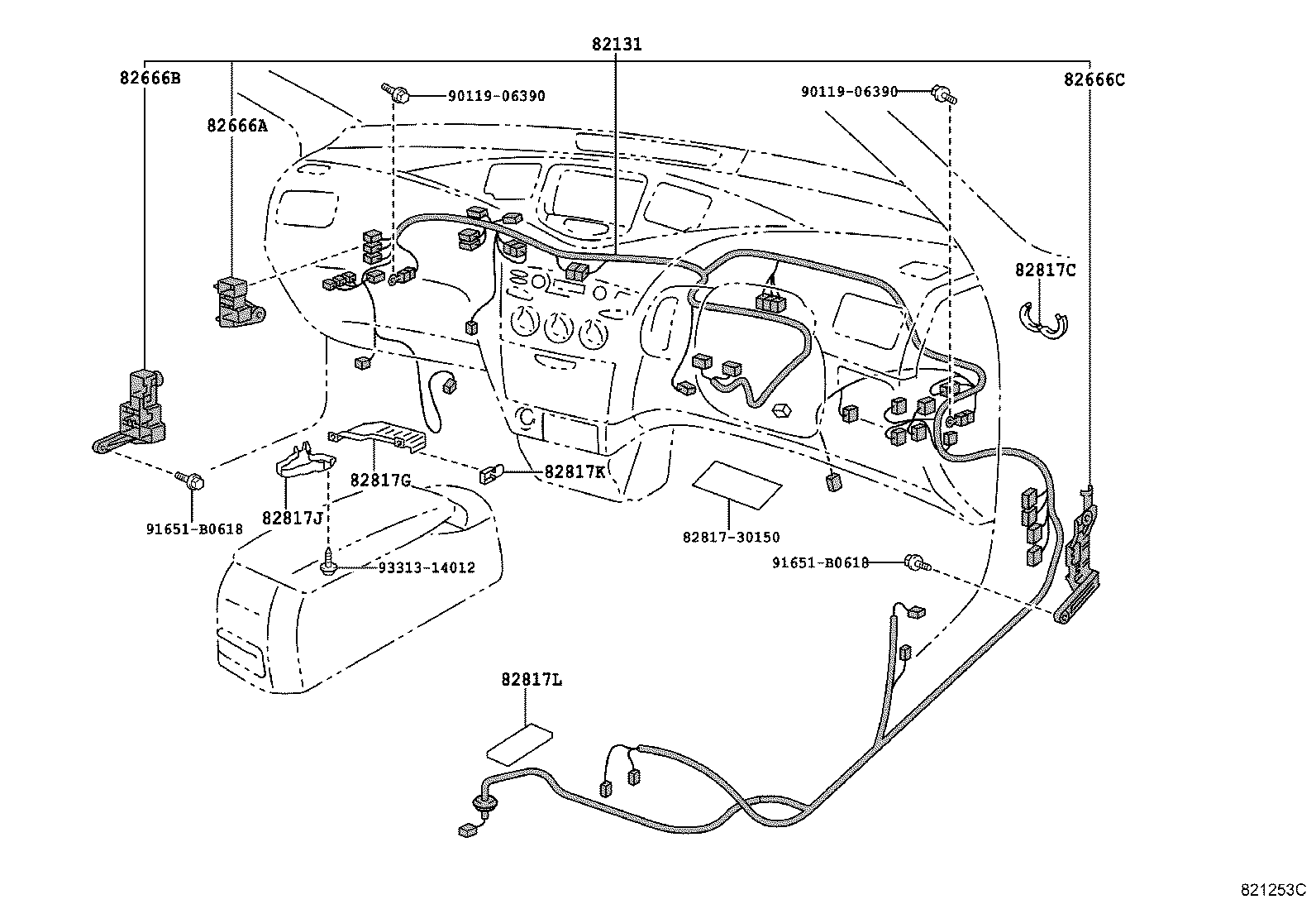 Exploded illustration 821253C