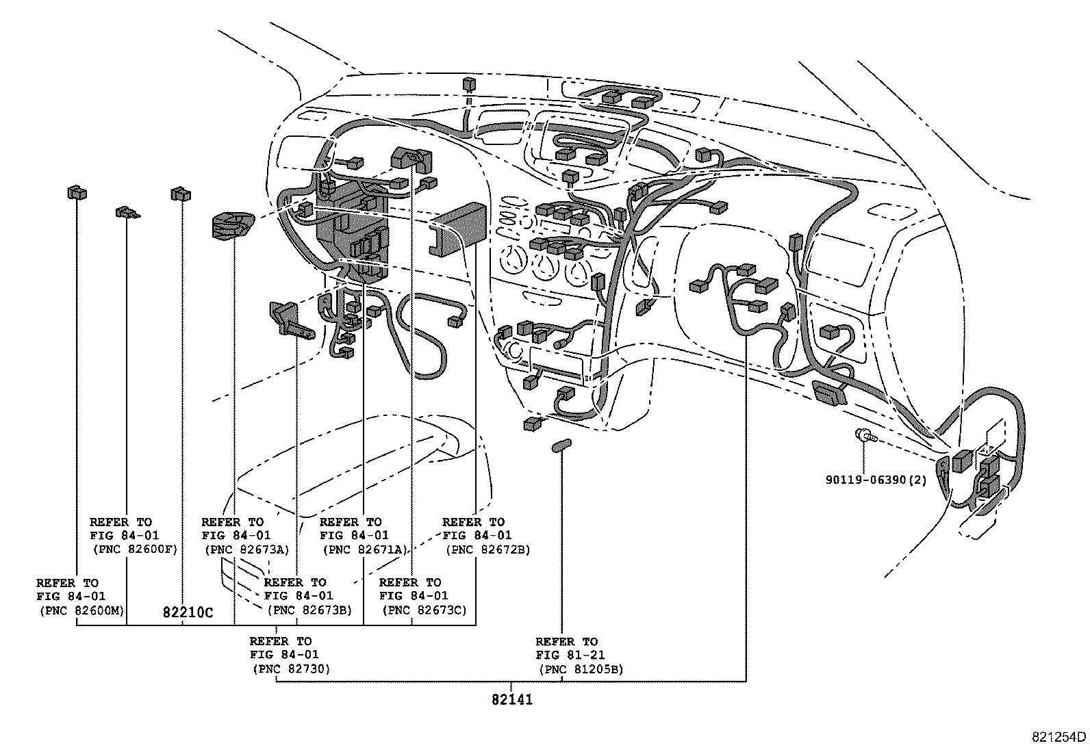 Exploded illustration 821254D