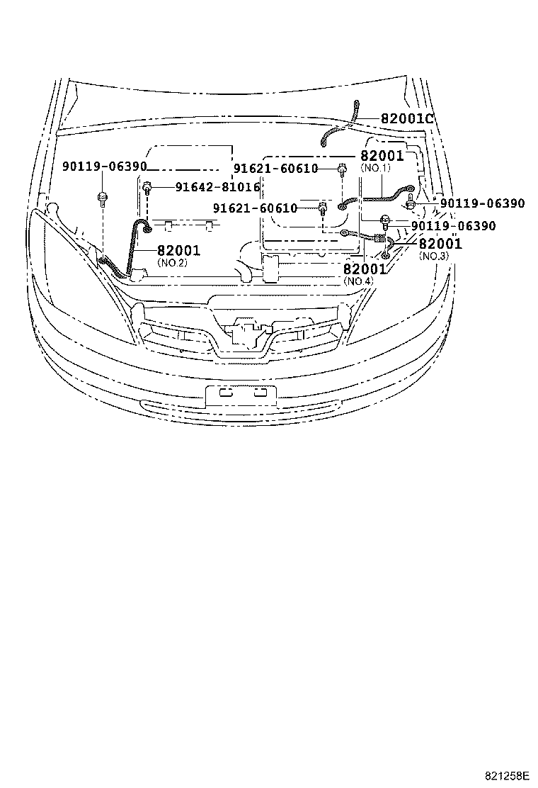 Exploded illustration 821258E