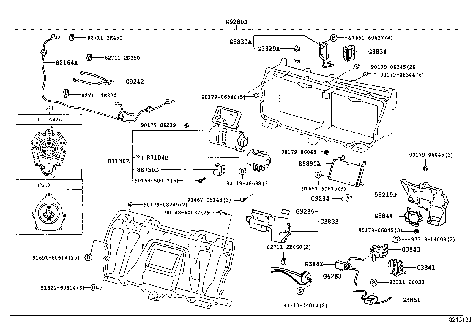 Exploded illustration 821312J