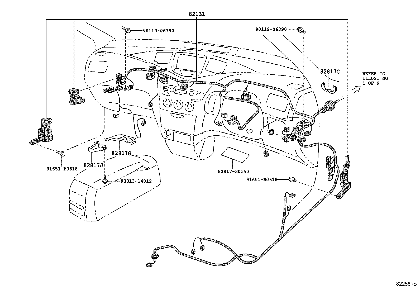 Exploded illustration 822581B