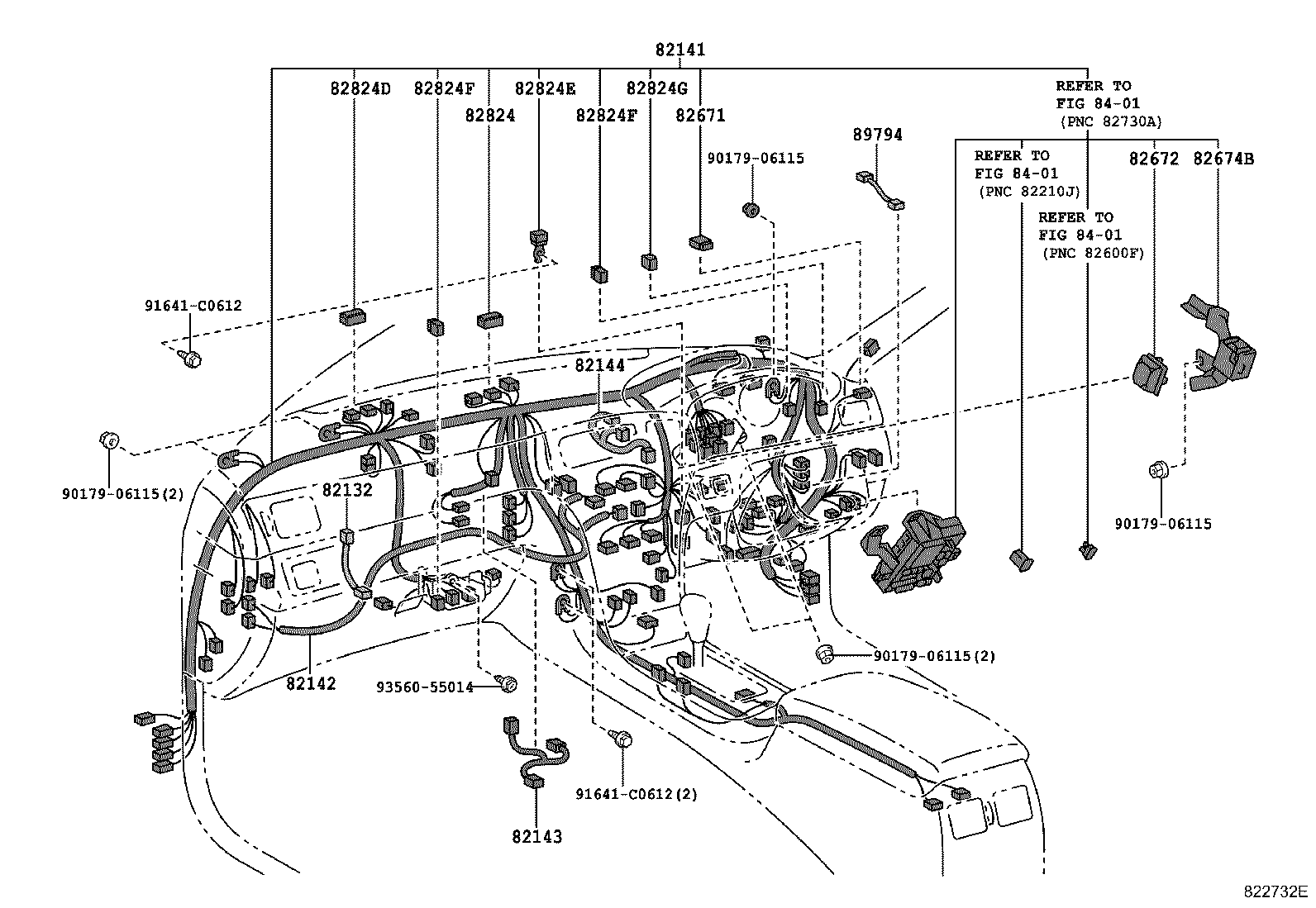 Exploded illustration 822732E