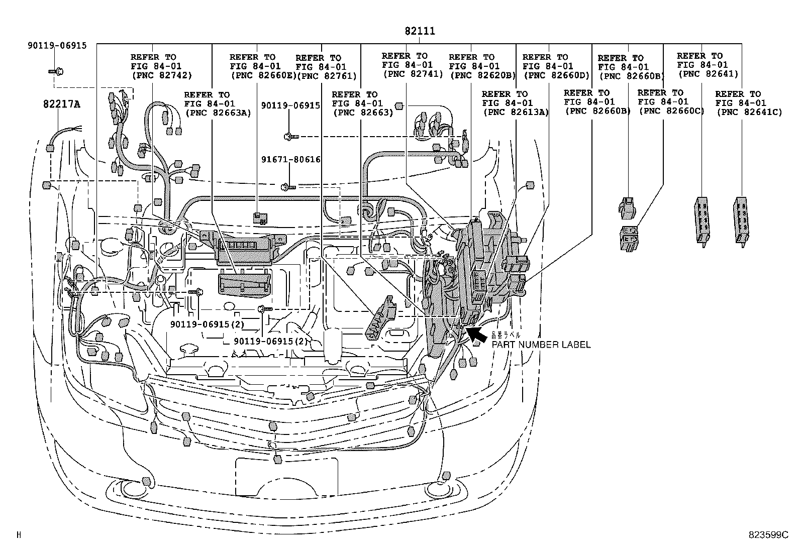Exploded illustration 823599C