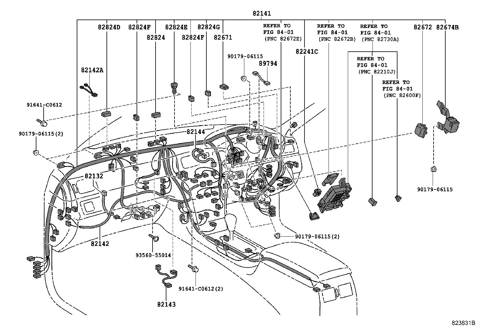 Exploded illustration 823831B