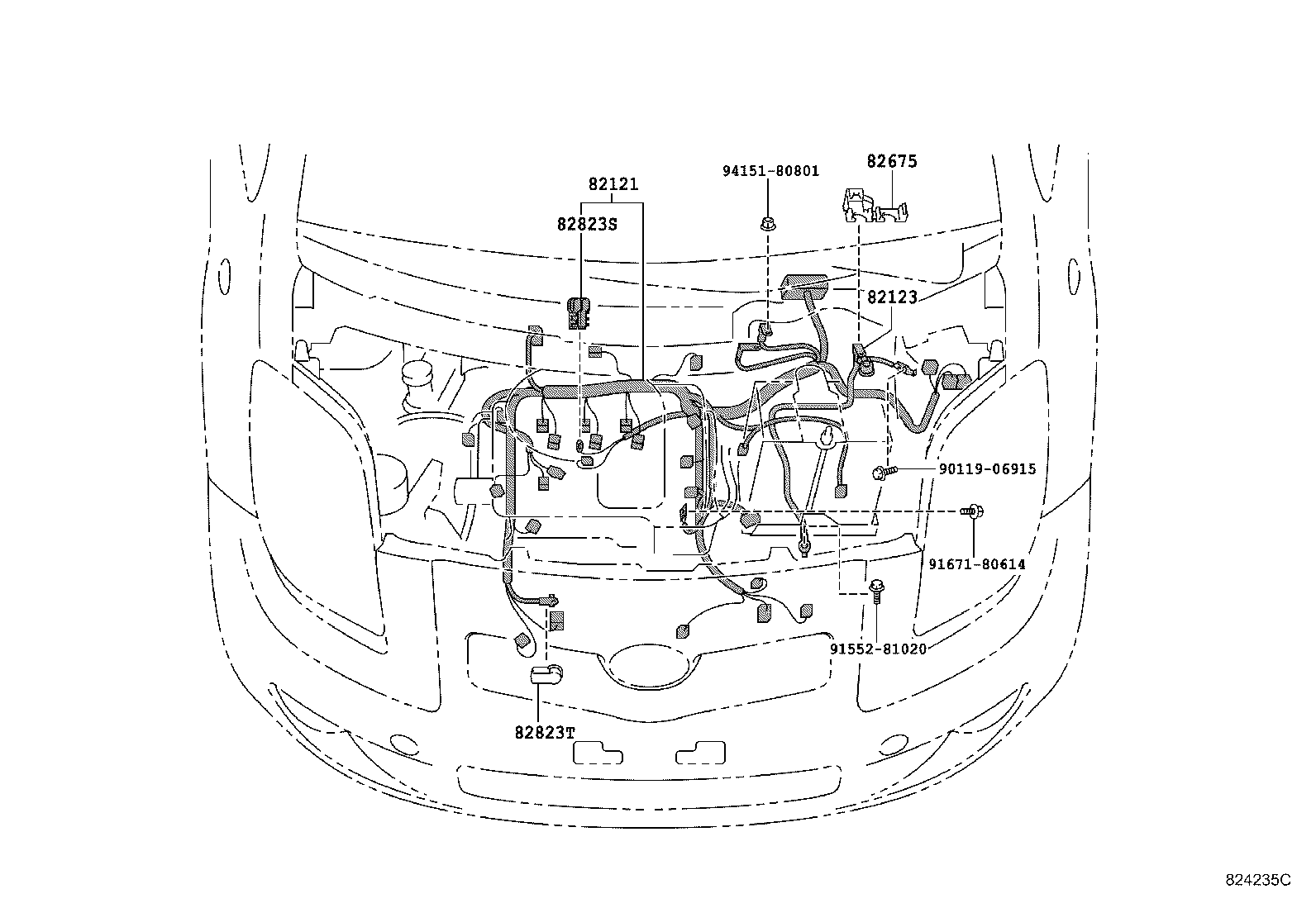 Exploded illustration 824235C