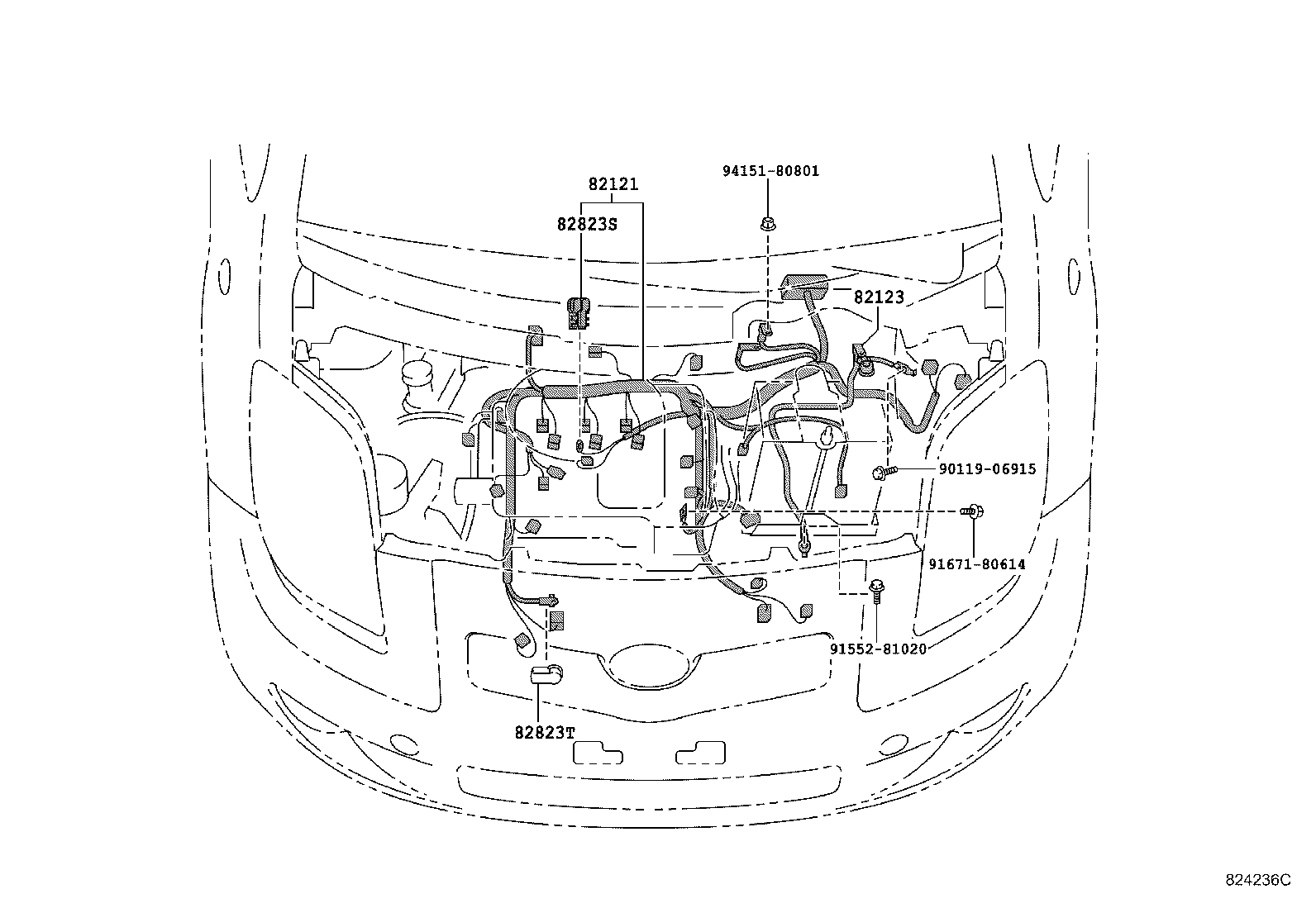 Exploded illustration 824236C